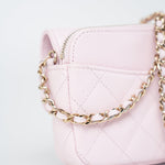 CHANEL Handbag Pink 22P Light Pink Caviar Quilted Flap Phone Holder with Classic Chain LGHW -Knockoff
