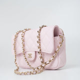 CHANEL Handbag Pink 22P Light Pink Caviar Quilted Flap Phone Holder with Classic Chain LGHW -Knockoff
