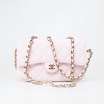 CHANEL Handbag Pink 22P Light Pink Caviar Quilted Flap Phone Holder with Classic Chain LGHW -Knockoff
