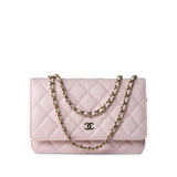 CHANEL Handbag Pink 22S Light Pink Caviar  Quilted Wallet On Chain (WOC) LGHW -Knockoff
