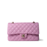 CHANEL Handbag Pink 23P Pink Caviar Quilted Classic Flap Medium Light Gold Hardware -Knockoff
