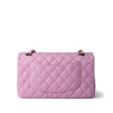 CHANEL Handbag Pink 23P Pink Caviar Quilted Classic Flap Medium Light Gold Hardware -Knockoff
