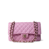 CHANEL Handbag Pink 23P Pink Caviar Quilted Classic Flap Medium Light Gold Hardware -Knockoff
