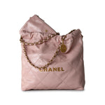 CHANEL Handbag Pink 23S Rose Claire (Pink) Small Calfskin Quilted 22 Bag AGHW -Knockoff
