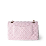 CHANEL Handbag Pink / Classic flap 21S Pink Tweed Quilted Classic Flap Medium Light Gold Hardware -Knockoff
