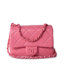 CHANEL Handbag Pink Pink Caviar Quilted Incognito Square Flap Bag -Knockoff
