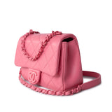 CHANEL Handbag Pink Pink Caviar Quilted Incognito Square Flap Bag -Knockoff
