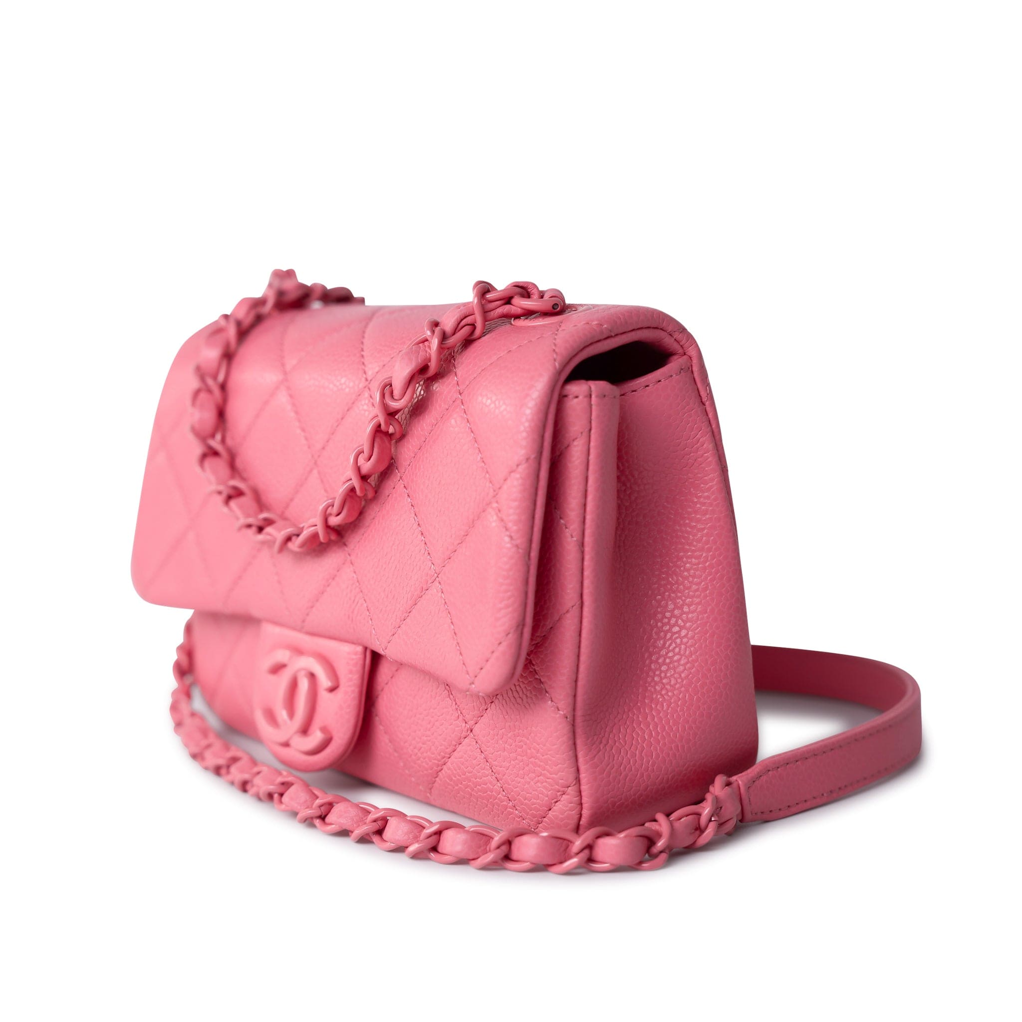 CHANEL Handbag Pink Pink Caviar Quilted Incognito Square Flap Bag -Knockoff
