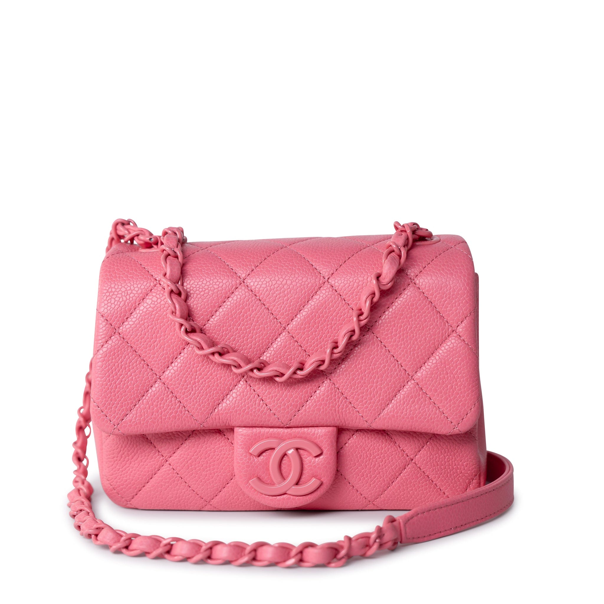 CHANEL Handbag Pink Pink Caviar Quilted Incognito Square Flap Bag -Knockoff
