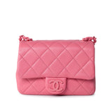 CHANEL Handbag Pink Pink Caviar Quilted Incognito Square Flap Bag -Knockoff
