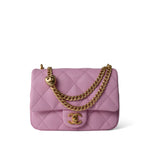 CHANEL Handbag Pink Pink Caviar Quilted Sweetheart Mini Flap Antique Gold Hardware -Knockoff
