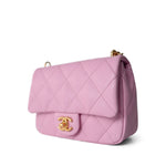 CHANEL Handbag Pink Pink Caviar Quilted Sweetheart Mini Flap Antique Gold Hardware -Knockoff
