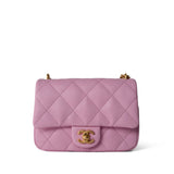 CHANEL Handbag Pink Pink Caviar Quilted Sweetheart Mini Flap Antique Gold Hardware -Knockoff
