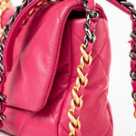 CHANEL Handbag Pink Pink Goatskin Quilted 19 Flap Small Mixed Hardware -Knockoff
