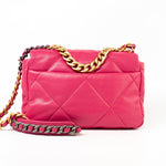 CHANEL Handbag Pink Pink Goatskin Quilted 19 Flap Small Mixed Hardware -Knockoff
