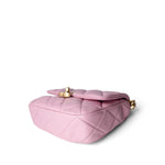 CHANEL Handbag Pink Pink Mini Lacquered Chain Lambskin Quilted Flap Aged Gold Hardware -Knockoff
