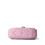 CHANEL Handbag Pink Pink Mini Lacquered Chain Lambskin Quilted Flap Aged Gold Hardware -Knockoff
