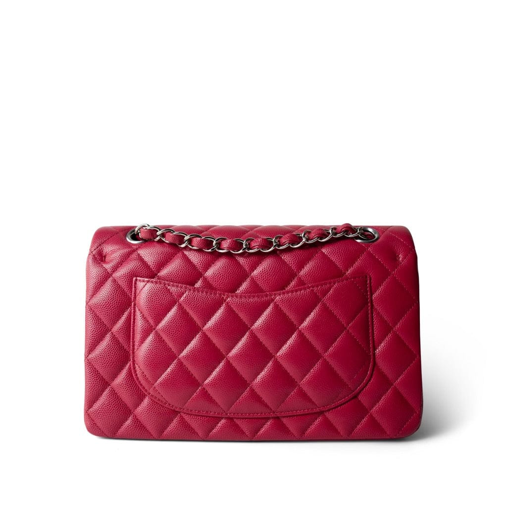 CHANEL Handbag Pink Raspberry Caviar Quilted Classic Flap Small Silver Hardware -Knockoff
