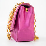 CHANEL Handbag Pink Satin Quilted Single Flap Mini Gold Hardware -Knockoff
