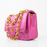 CHANEL Handbag Pink Satin Quilted Single Flap Mini Gold Hardware -Knockoff
