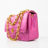 CHANEL Handbag Pink Satin Quilted Single Flap Mini Gold Hardware -Knockoff
