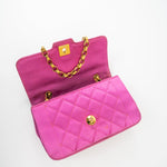 CHANEL Handbag Pink Satin Quilted Single Flap Mini Gold Hardware -Knockoff
