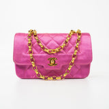 CHANEL Handbag Pink Satin Quilted Single Flap Mini Gold Hardware -Knockoff
