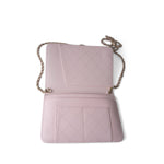 CHANEL Handbag Pink Travel Wallet on Chain Light Pink Caviar Quilted Light Gold Hardware -Knockoff
