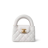 CHANEL Handbag Pink White Aged Calfskin Nano Kelly Mini Shopper -Knockoff
