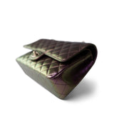 CHANEL Handbag Purple 20B Iridescent Purple Calfskin Quilted Classic Flap Light Gold Hardware -Knockoff
