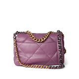 CHANEL Handbag Purple 20B Purple Goatskin Quilted 19 Flap Small Mixed Hardware -Knockoff
