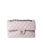 CHANEL Handbag Purple 21B Light Purple Lambskin Quilted Classic Flap Small Silver Hardware -Knockoff
