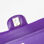 CHANEL Handbag Purple 22A Purple Caviar Quilted Small Classic Flap Light Gold Hardware -Knockoff
