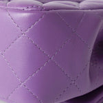 CHANEL Handbag Purple 22s Purple Lambskin Quilted Mini Rectangular Single Flap -Knockoff
