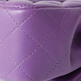 CHANEL Handbag Purple 22s Purple Lambskin Quilted Mini Rectangular Single Flap -Knockoff
