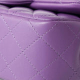 CHANEL Handbag Purple 22s Purple Lambskin Quilted Mini Rectangular Single Flap -Knockoff
