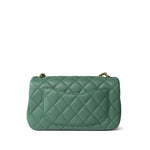 CHANEL Handbag Purple 23C Green Lambskin Quilted Mini Pearl Crush Antique Gold Hardware -Knockoff
