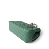 CHANEL Handbag Purple 23C Green Lambskin Quilted Mini Pearl Crush Antique Gold Hardware -Knockoff
