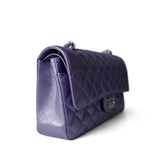 CHANEL Handbag Purple 23P Metallic Purple Lambskin Quilted Classic Flap Medium Silver Hardware -Knockoff
