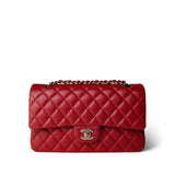 CHANEL Handbag red 21S Iridescent Red Classic Flap Medium Light Gold Hardware -Knockoff
