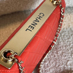 CHANEL Handbag Red Lambskin Quilted Trendy CC Wallet on Chain (WOC) -Knockoff
