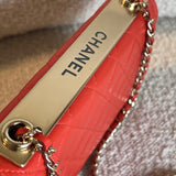 CHANEL Handbag Red Lambskin Quilted Trendy CC Wallet on Chain (WOC) -Knockoff
