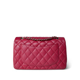 CHANEL Handbag Red Red Caviar Quilted Classic Flap Small Light Gold Hardware -Knockoff
