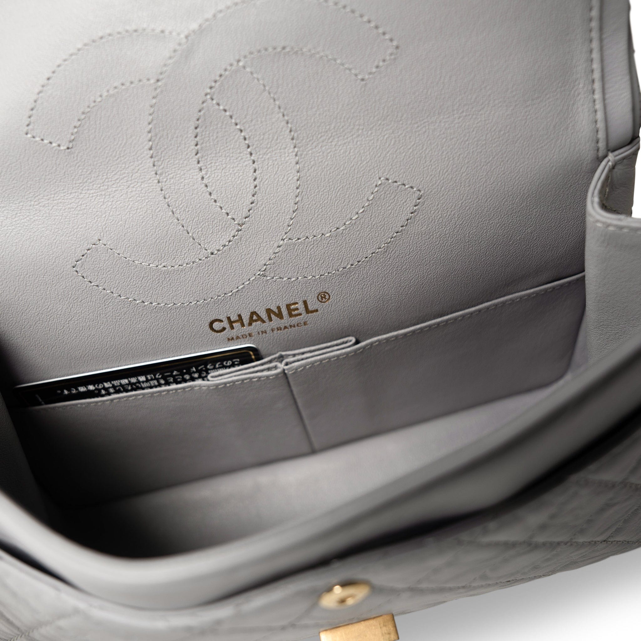 CHANEL Handbag Reissue / Grey Grey Aged Calfskin Quilted Reissue 225 Flap Antique Gold Hardware -Knockoff
