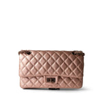 CHANEL Handbag Rose 2.55 Rose Gold Grained Calfskin Quilted Medium Double Flap -Knockoff
