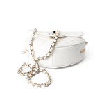 CHANEL Handbag Seasonal Bag / White 22S White Lambskin Quilted Large Heart Bag Light Gold Hardware -Knockoff
