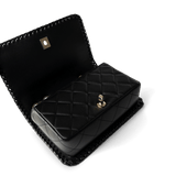 CHANEL Handbag Seasonal / Black 23A Black Lambskin Quilted Full Flap Bag Light Gols Hardware -Knockoff
