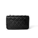 CHANEL Handbag Seasonal / Black 23A Black Lambskin Quilted Full Flap Bag Light Gols Hardware -Knockoff
