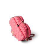 CHANEL Handbag Seasonal / Pink 22S Pink Lambskin Quilted Large Heart Bag Light Gold Hardware -Knockoff
