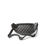 CHANEL Handbag Silver Metallic Calfskin Quilted Banane Waist Bag Bumbag Ruthenium Hardware -Knockoff
